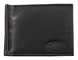 Rico Industries - Missouri MIZZOU Tigers Genuine Black Leather Money Clip Wallet RFID Blocking - Multi
