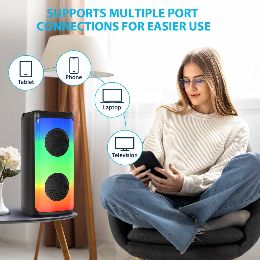 SUPPORTS MULTIPLE PORT CONNECTIONS FOR EASIER USE

- Tablet
- Phone
- Laptop
- Television