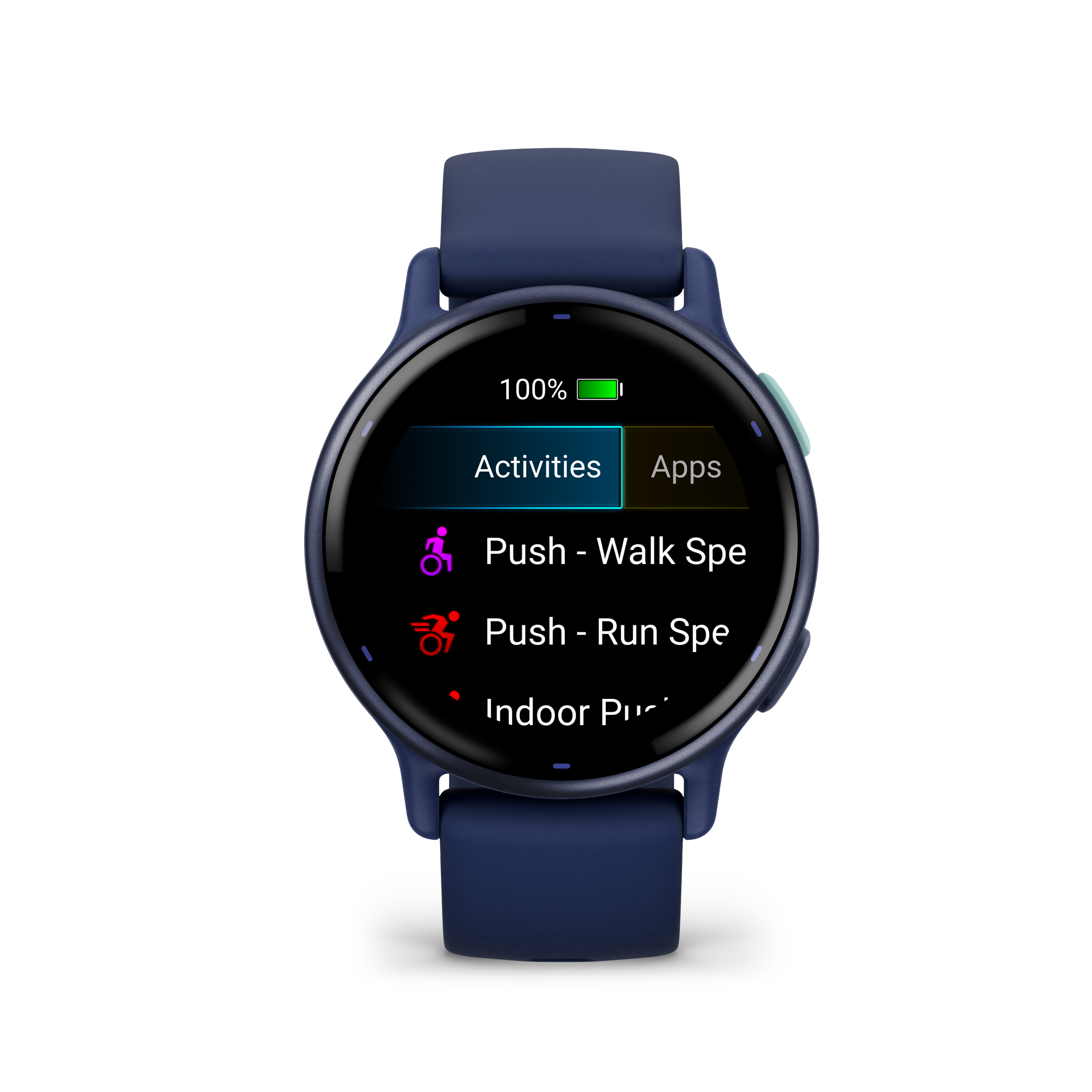 100% Activities Apps  
Push - Walk Spe  
Push - Run Spe  
Indoor Push