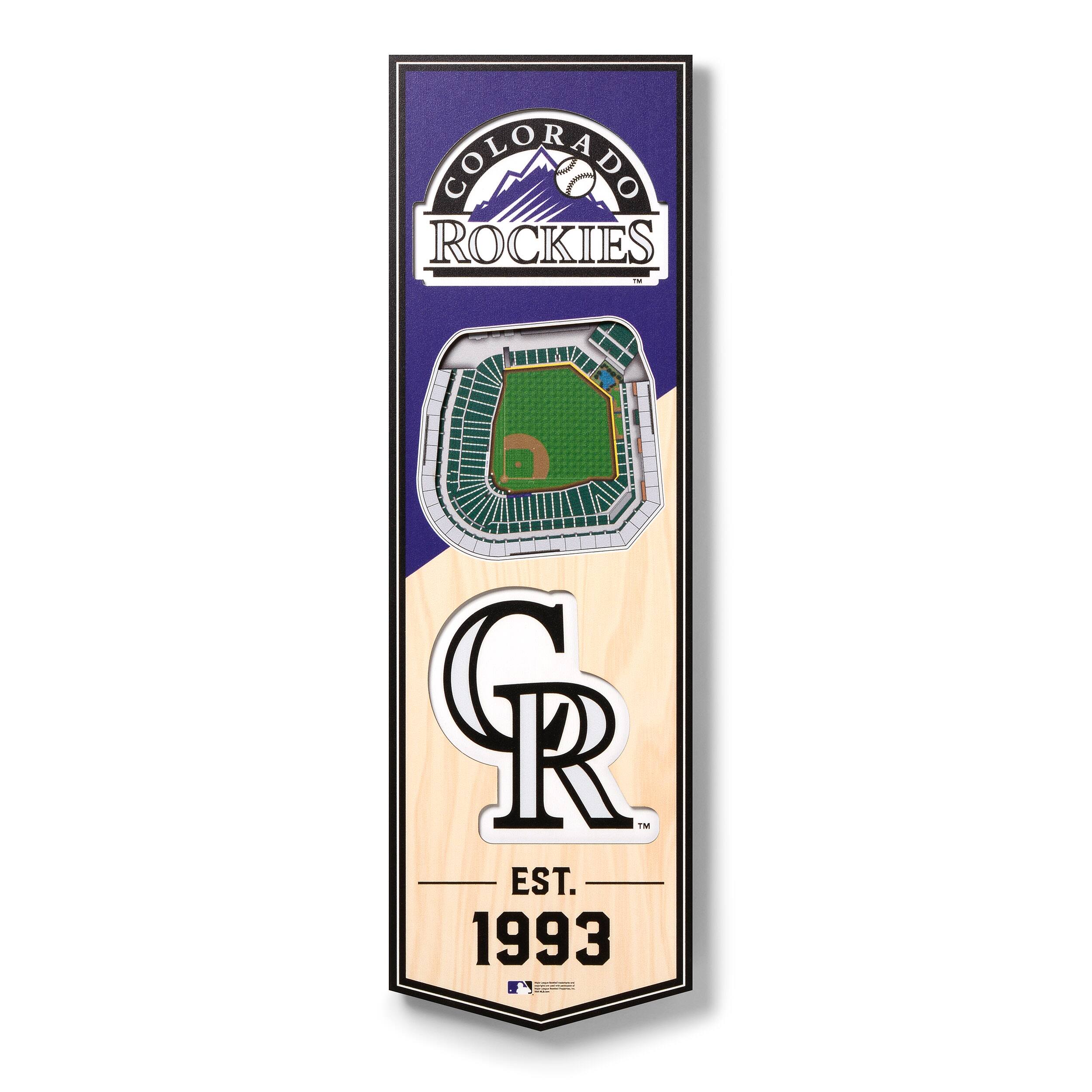 YouTheFan - Colorado Rockies 6'' x 19'' 3D StadiumView Banner - Multicolor price history on PriceWatchPro