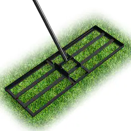 Costway - Lawn Leveling Rake 30" x 10" Heavy Duty Level Lawn Tool for Garden Backyard/Lawn - Black