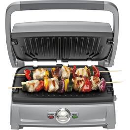 Cuisinart - Griddler Compact Grill Panini Press - GR-102 - Black Stainless Steel