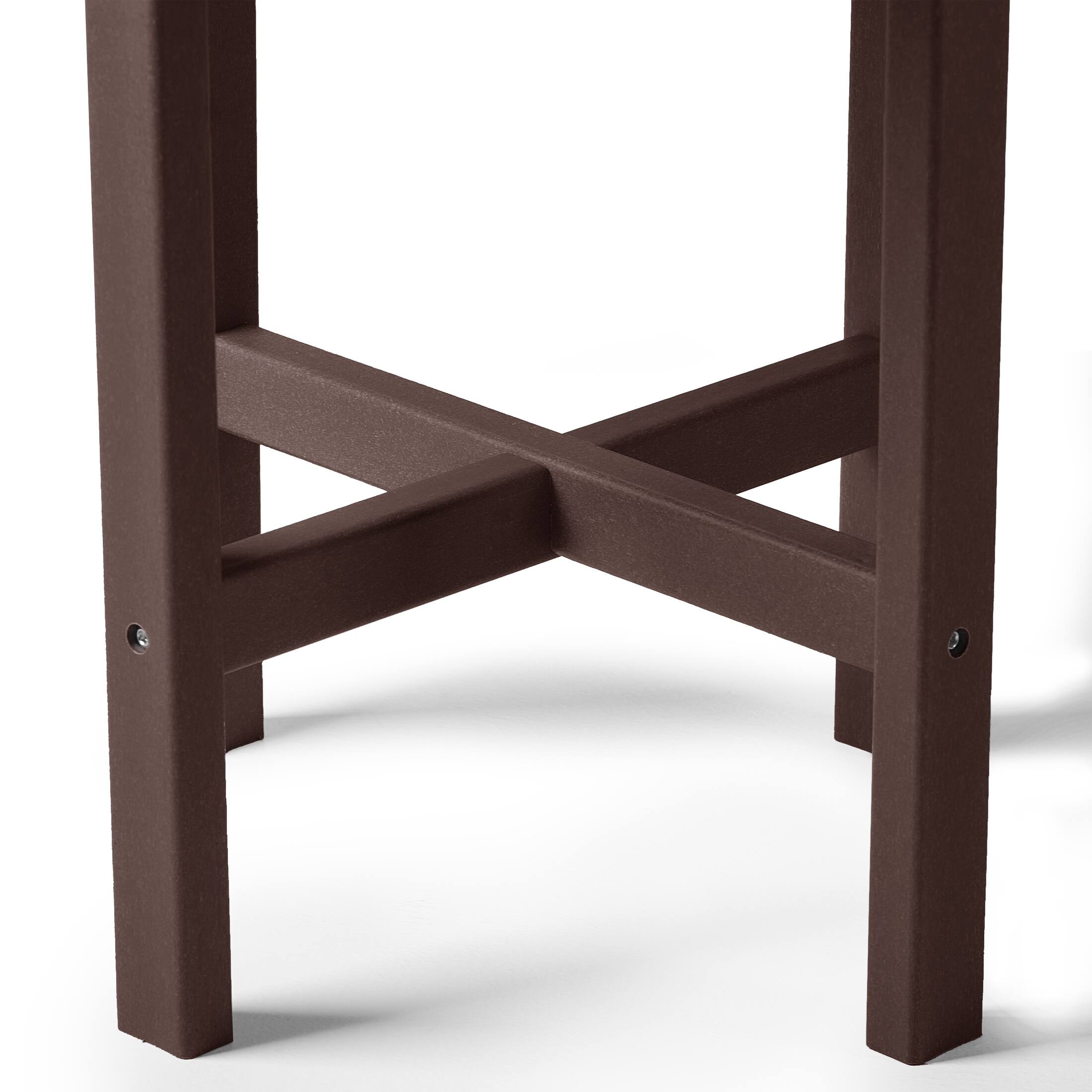 Alt View 5. WestinTrends - WestinTrends Dylan Adirondack Round Outdoor Side Table - Dark Brown.
