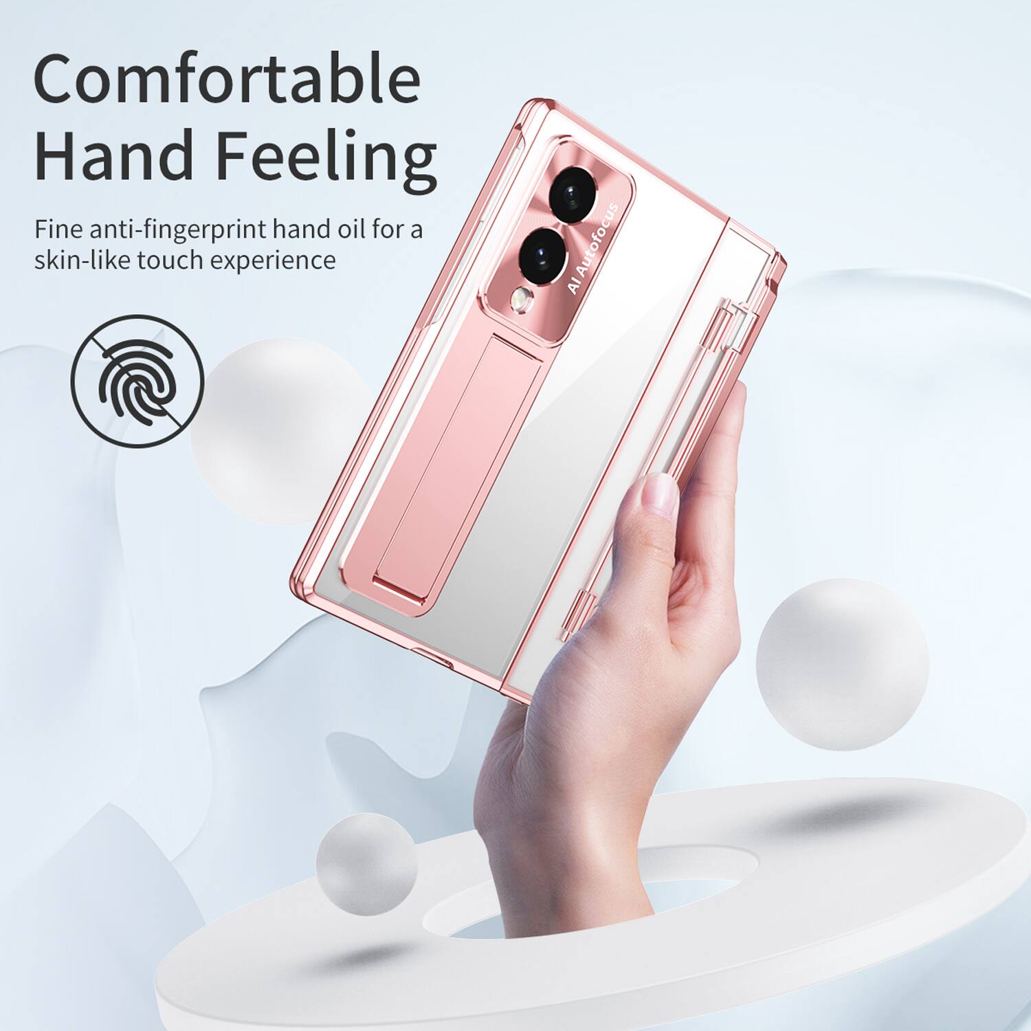 Comfortable Hand Feeling  
Fine anti-fingerprint hand oil for a skin-like touch experience  
AI Autofocus