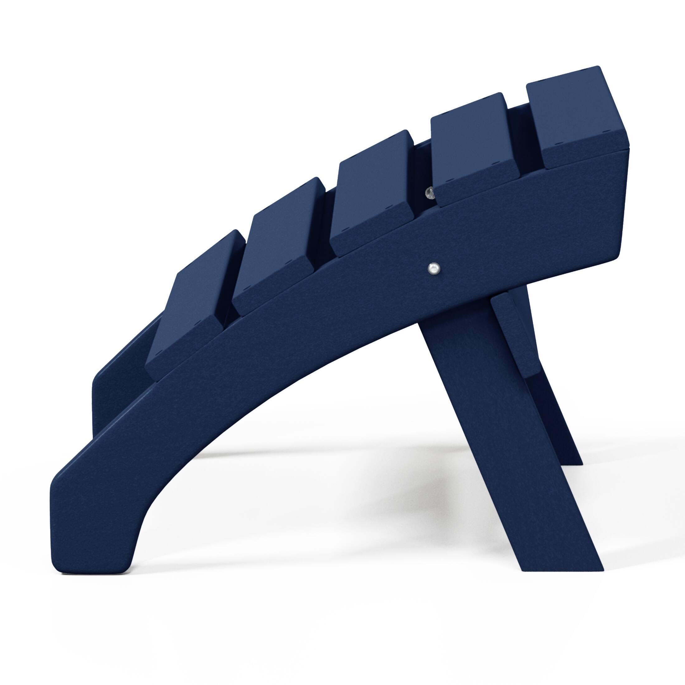 Alt View 3. WestinTrends - WestinTrends Dylan Outdoor Adirondack Chair With Ottoman 2-Piece Set - Navy Blue.