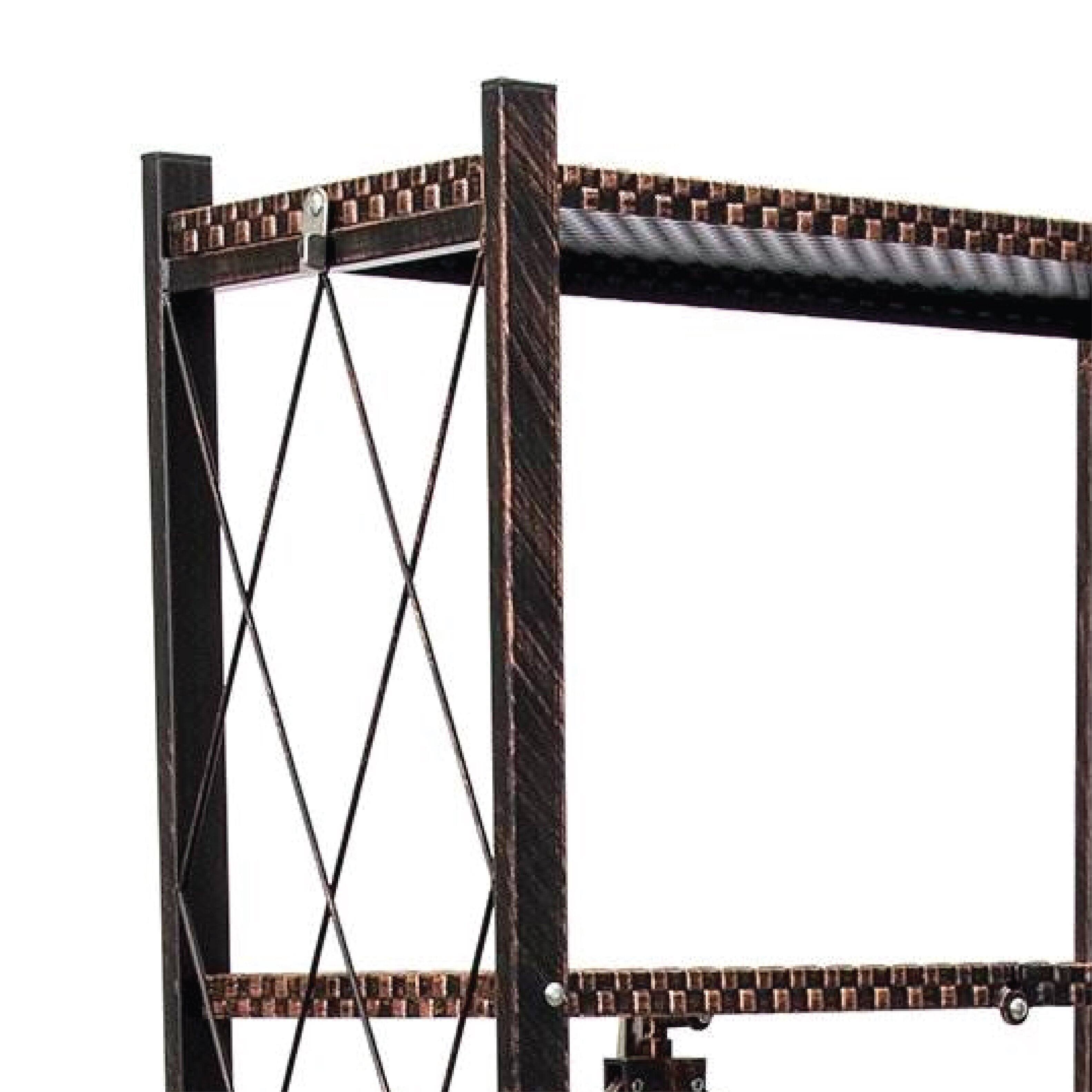 Alt View 7. Origami - Origami 6 Tier Classic Stamped Steel Bookcase Organizer Storage Rack, Bronze - Bronze.