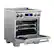 Alt View 3. Forno Appliances - Maximus 4.32 Cu. Ft. Freestanding Electric Induction Range with Air Fryer - Stainless Steel.