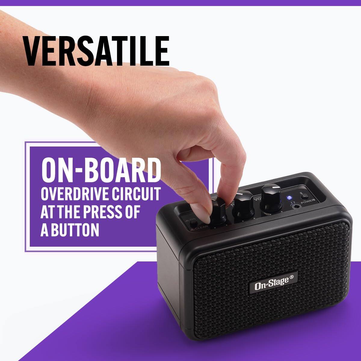 VERSATILE ON-BOARD OVERDRIVE CIRCUIT AT THE PRESS OF A BUTTON

ACLEAN Vo FOWER On-Stage
