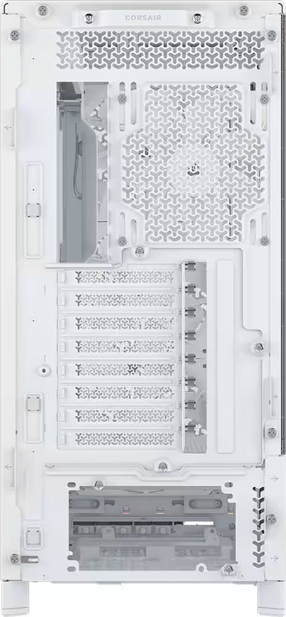 Alt View 4. CORSAIR - 5000D RS Mid-Tower Modular PC Case - White.