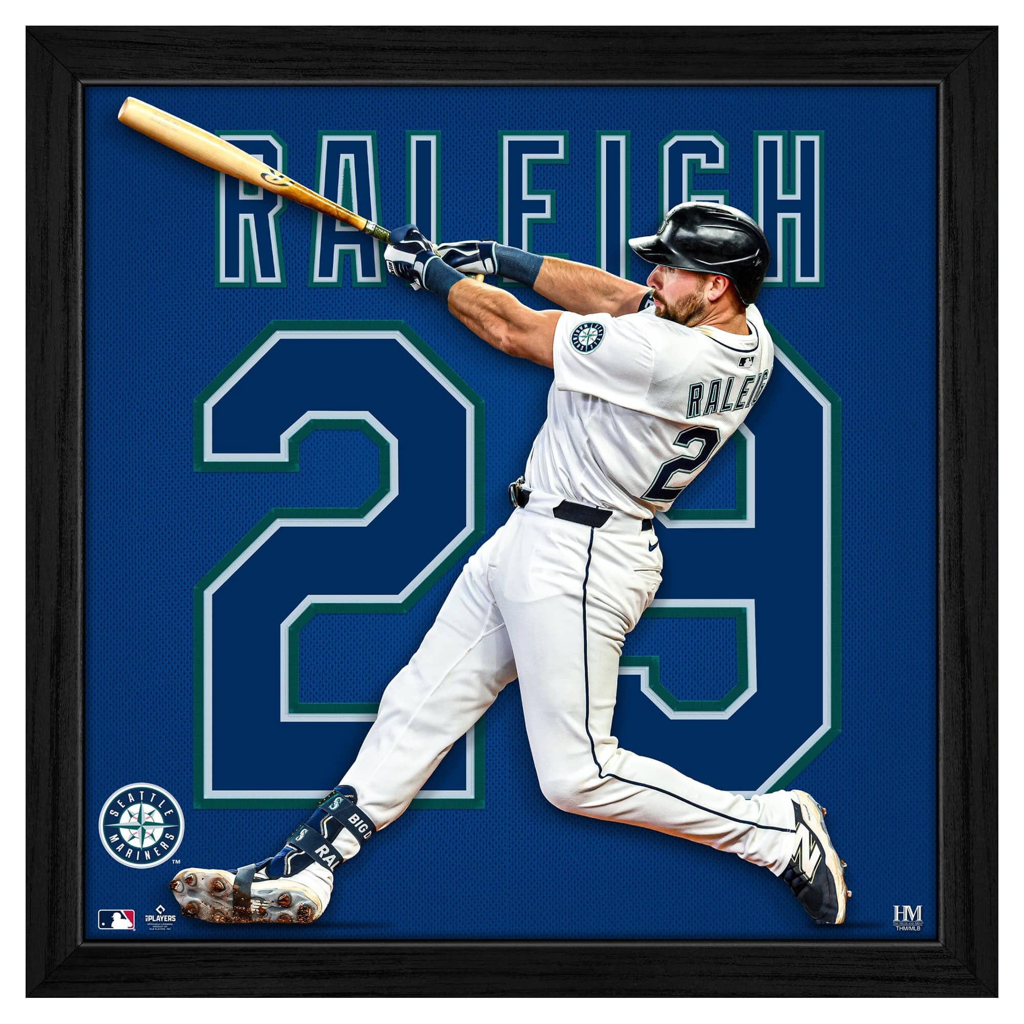 Highland Mint - Cal Raleigh Seattle Mariners 13'' x 13'' Impact Jersey Framed Photo - Multicolor