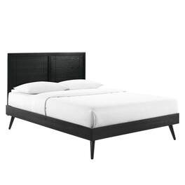 Modway - Marlee Wood Queen Platform Bed With Splayed Legs - Black