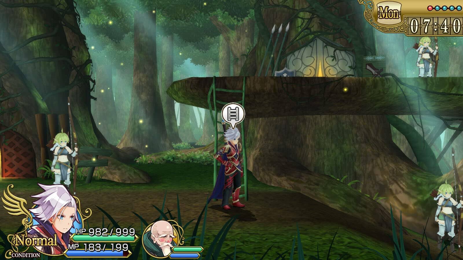 Mon 07:40  
Normal Condition  
HP 982/999  
MP 183/199