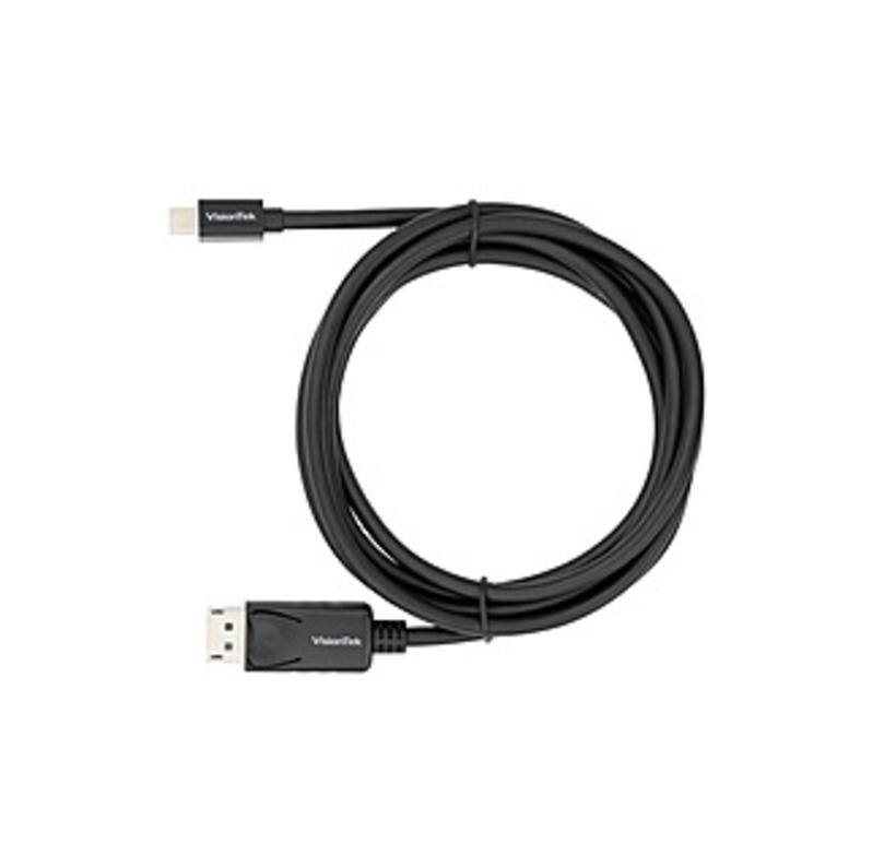 Visiontek - Mini DisplayPort to DisplayPort 2M Active Cable (M/M) - 6.56 ft DisplayPort A/V Cable for Monitor, Projector, Audio/Vide - Black