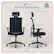 Left. La-Z-Boy - Ergonomic Executive Mesh Office Chair with Adjustable Headrest and Lumbar Support - Navy.