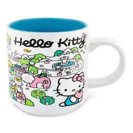 Silver Buffalo - Sanrio Hello Kitty Map Ceramic Mug | Holds 13 Ounces - Pink