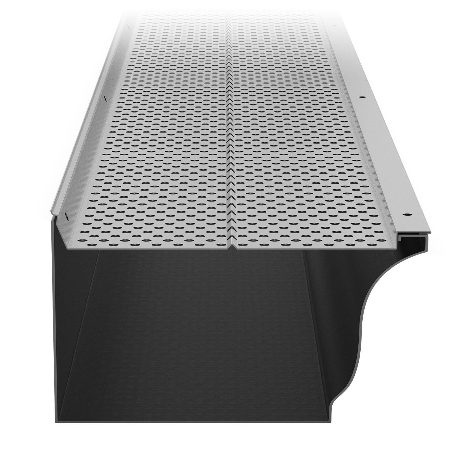 Alt View 5. VEVOR - Gutter Guard, 6 inch Width, Aluminum Leaf Filter DIY Gutter Cover, 26 PCS 104 ft Total Length, 0.157'' Hole Diameter - Silver.