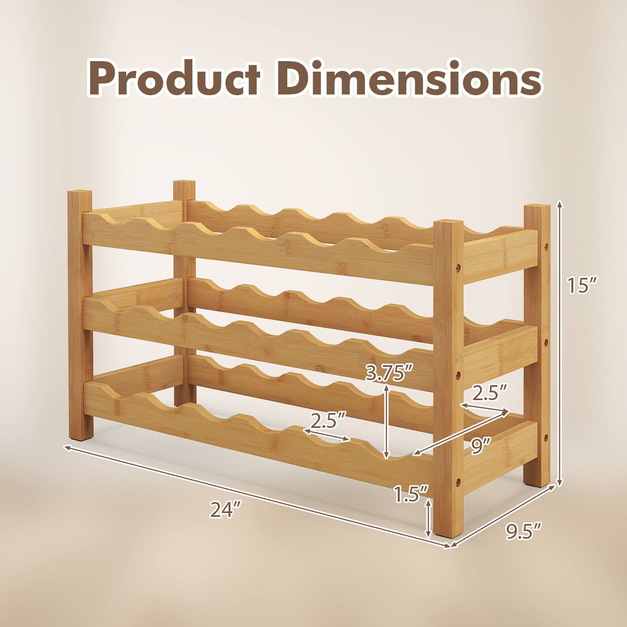 Product Dimensions: 15" x 3.75" x 2.5" x 9" x 2.5" x 9" x 24" x 1.5" x 9.5"
