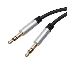 Unique Bargains - 3.5mm TRS Male to Male Aux Audio Cable, Nylon Braided, 3.3ft, for Phone Headphone Speaker Stereo - Silver