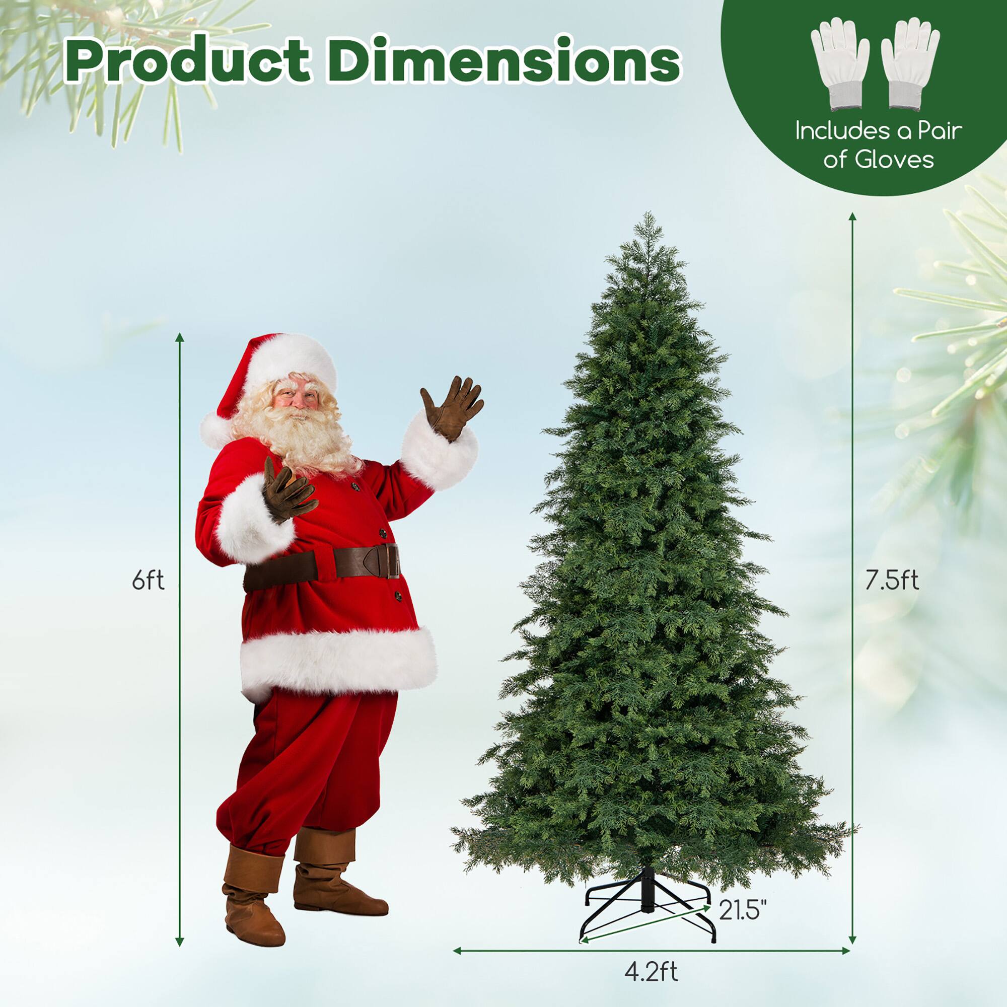 Product Dimensions

Includes a Pair of Gloves

6ft

7.5ft

4.2ft

21.5"