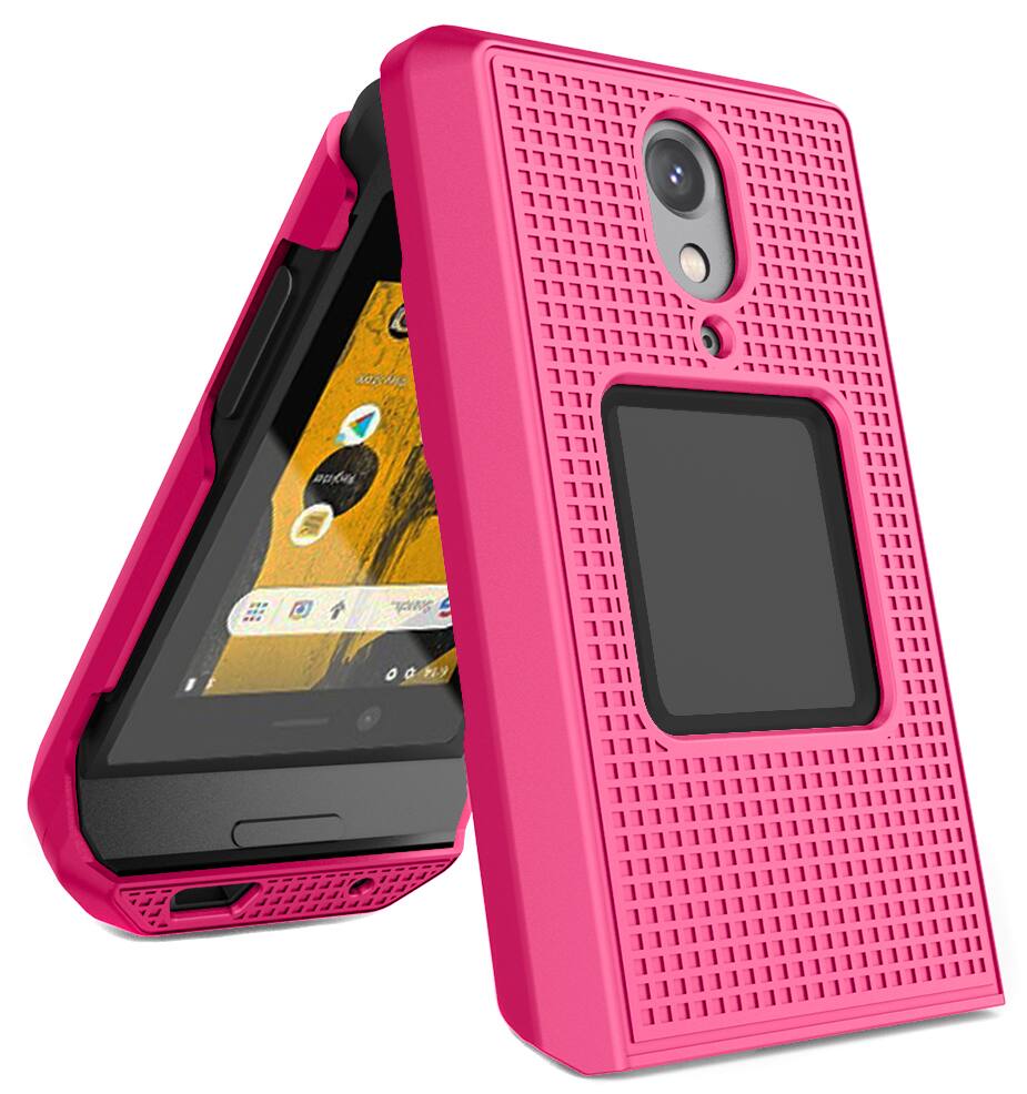 Alt View 4. Nakedcellphone - Hard Case for CAT S22 Flip Phone - Pink.