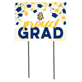 Jardine - North Carolina A&T Aggies 18'' x 24'' Grad Yard Sign - White