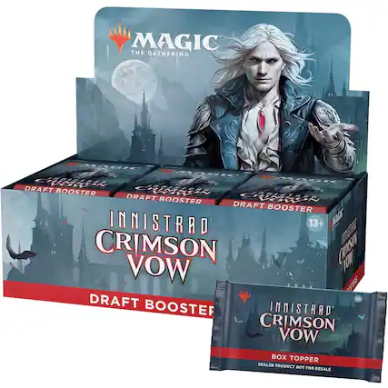 MAGIC THE GATHERING INNISTRAD CRIMSON VOW DRAFT BOOSTER 13+ DRAFT BOOSTER INNISTRAD CRIMSON VOW BOX TOPPER SEALED PRODUCT NOT FOR RESALE