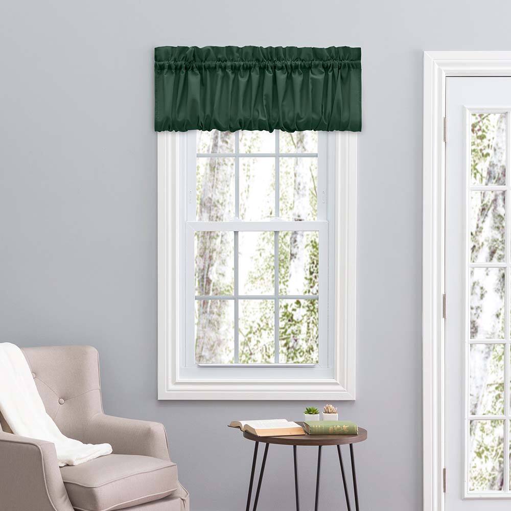 Angle. Ellis Curtain - Ellis Stacey 1.5" Rod Pocket High Quality Fabric Solid Color Window Balloon Valance 60"x15" Harvest - Harvest.
