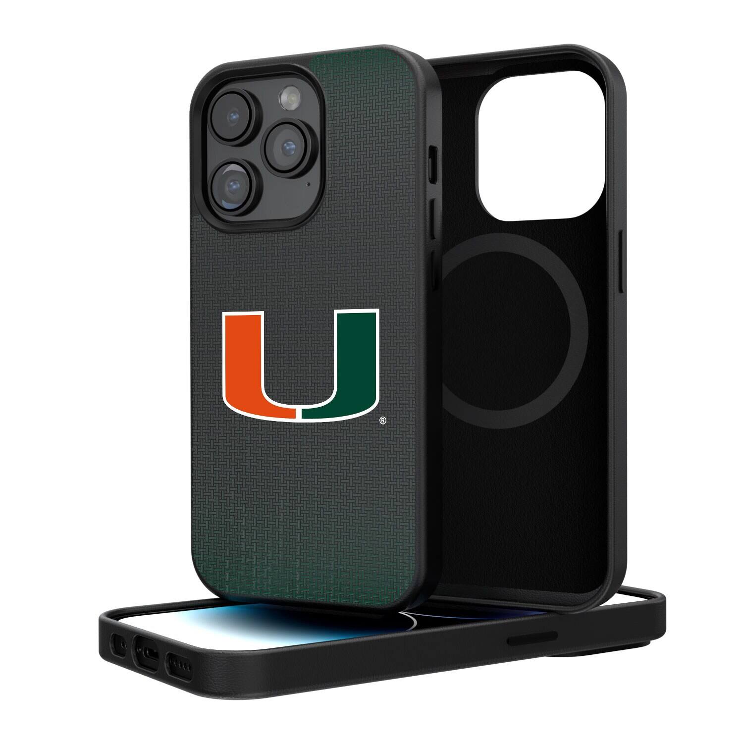 Keyscaper - NCAA - Miami Hurricanes Linen Logo iPhone Magnetic Bump Case - 15 - Black price history on PriceWatchPro