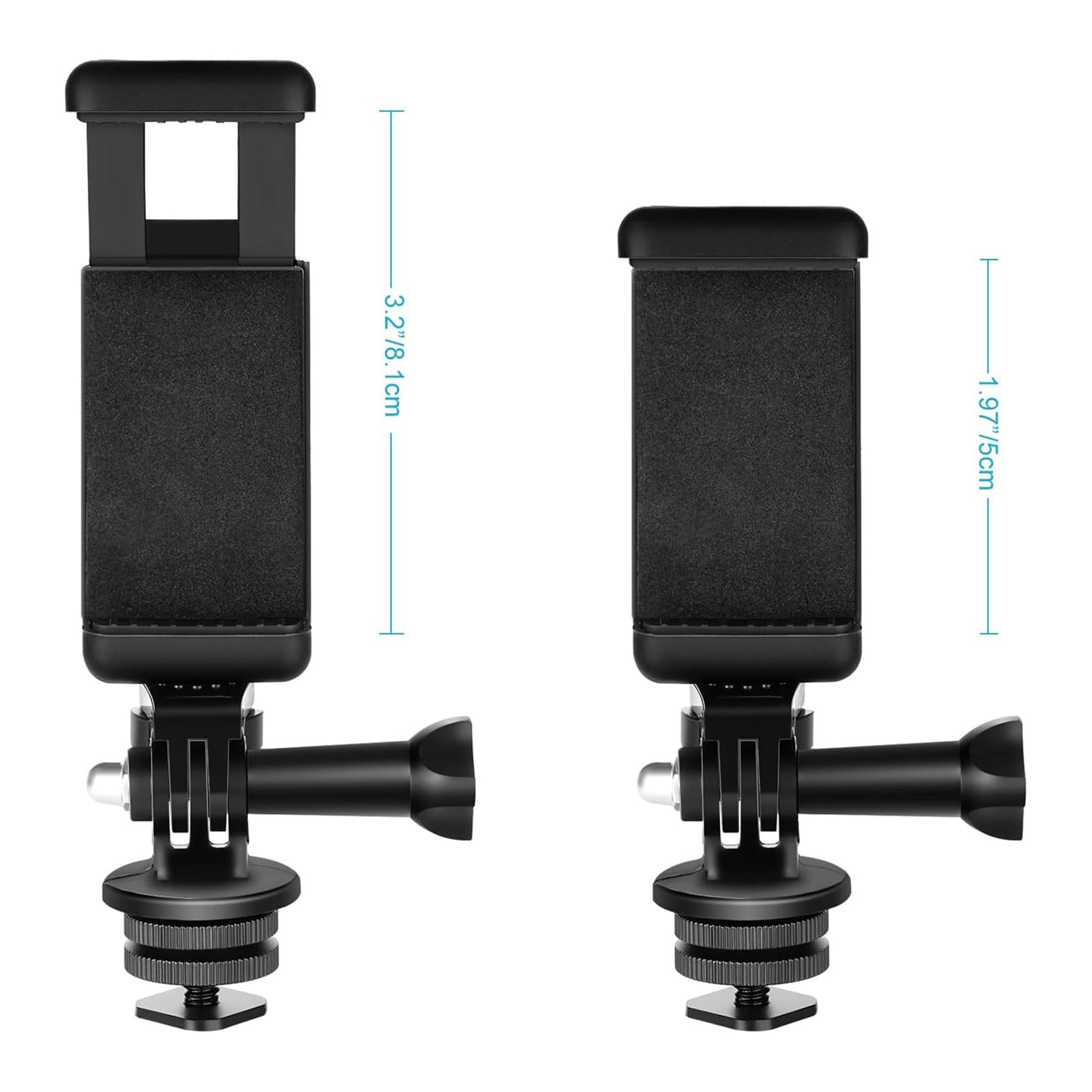 3.2"/8.1cm  
1.97"/5cm