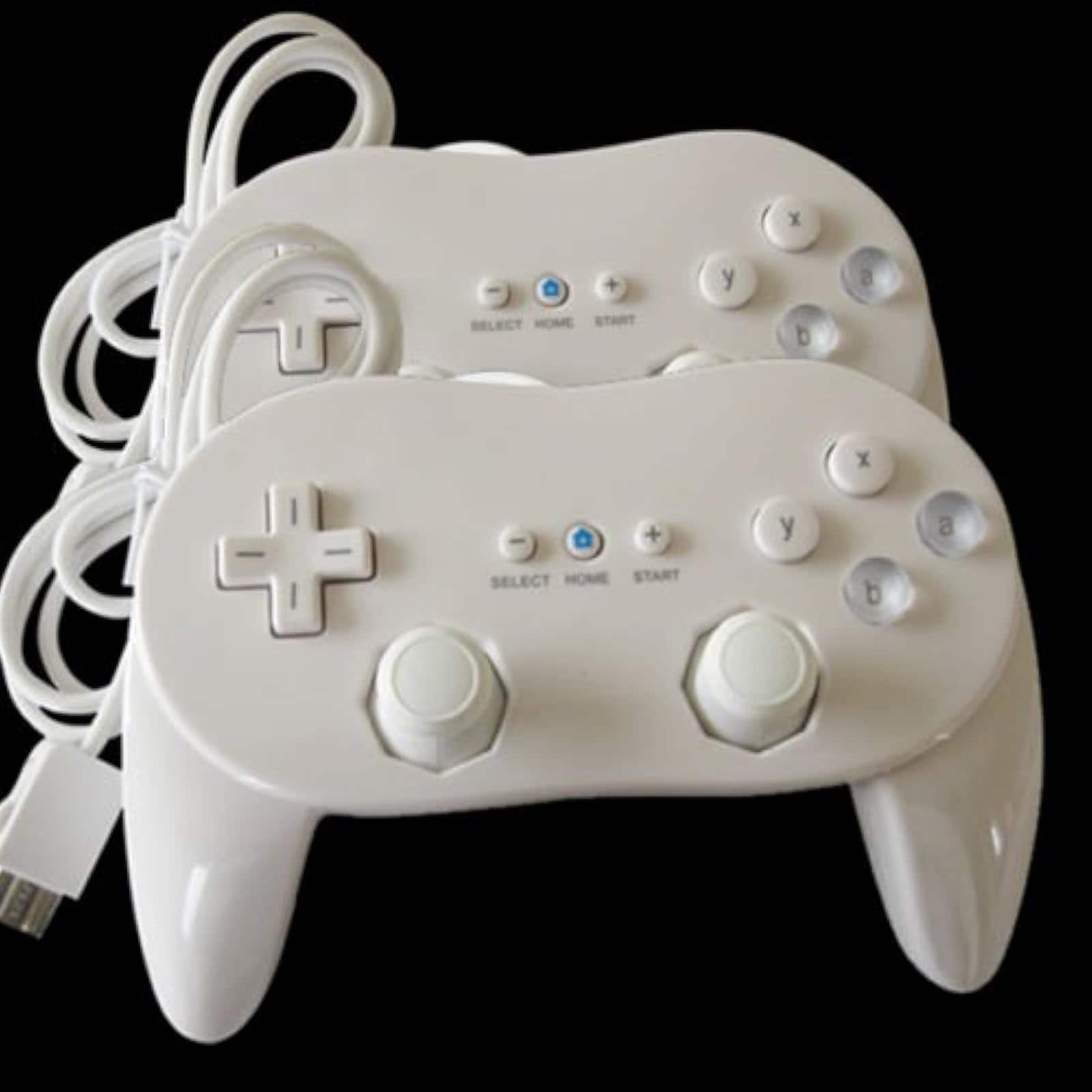 Lot Of 2 Classic Controller Pro For Nintendo Wii Remote - White