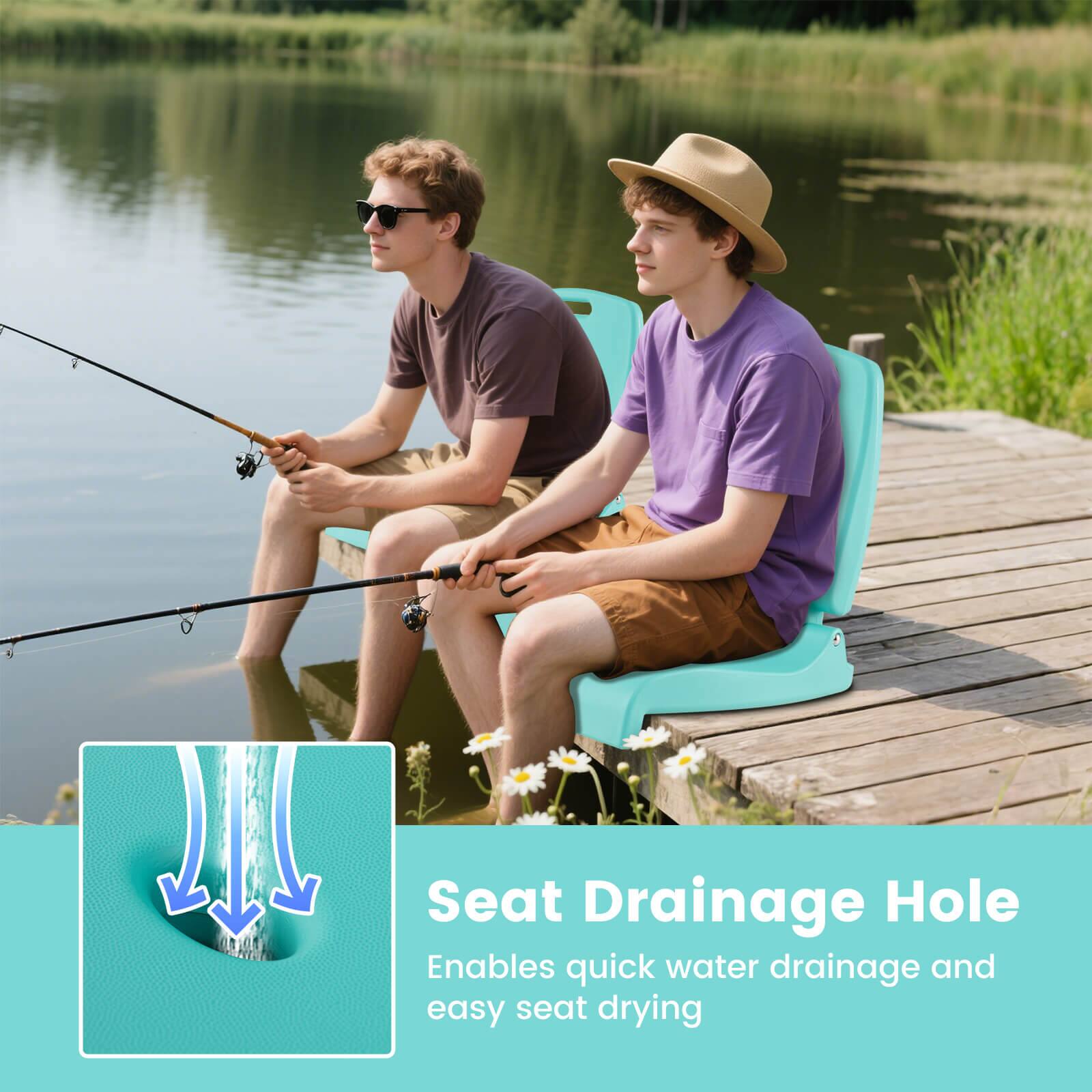 Seat Drainage Hole  
Enables quick water drainage and easy seat drying