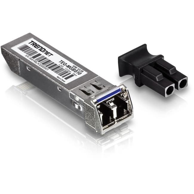 Trendnet - SFP to RJ45 Mini-GBIC Single-Mode LC Module; TEG-MGBS10; For Single Mode Fiber; Distances up to 10km (6.2 - Silver