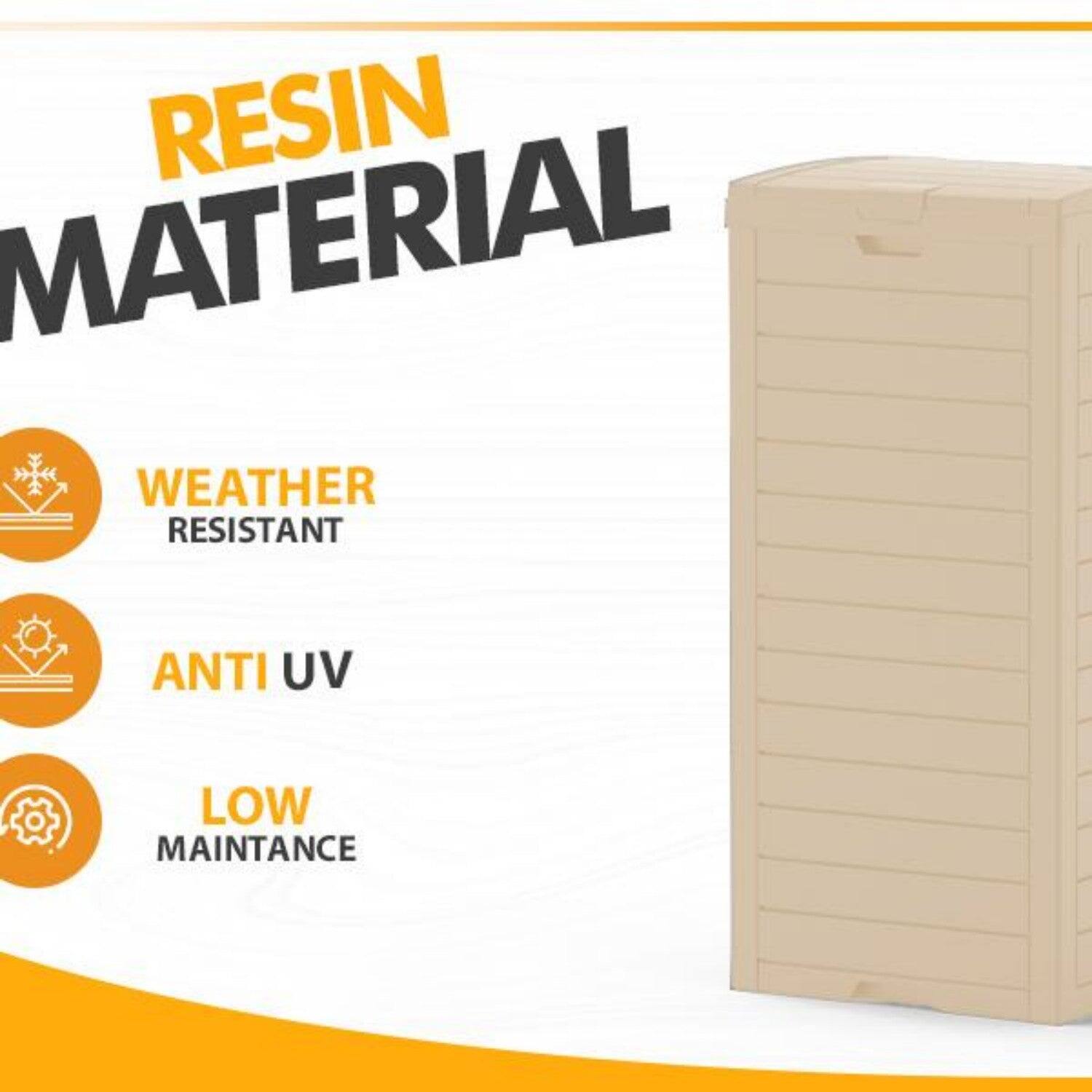 RESIN MATERIAL  
WEATHER RESISTANT  
ANTI UV  
LOW MAINTENANCE