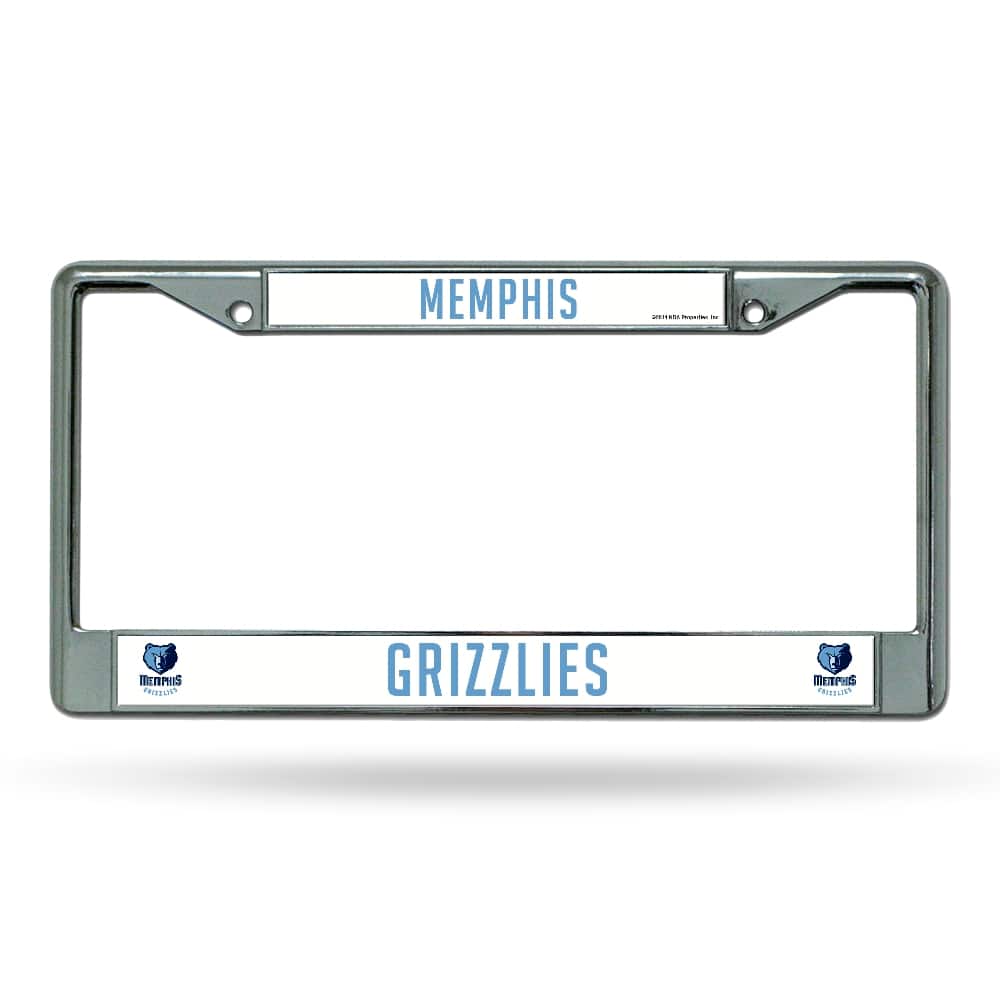 Rico Industries - Memphis Grizzlies Basketball Chrome Metal License Plate Frame - Multi