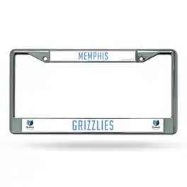 Rico Industries - Memphis Grizzlies Basketball Chrome Metal License Plate Frame - Multi