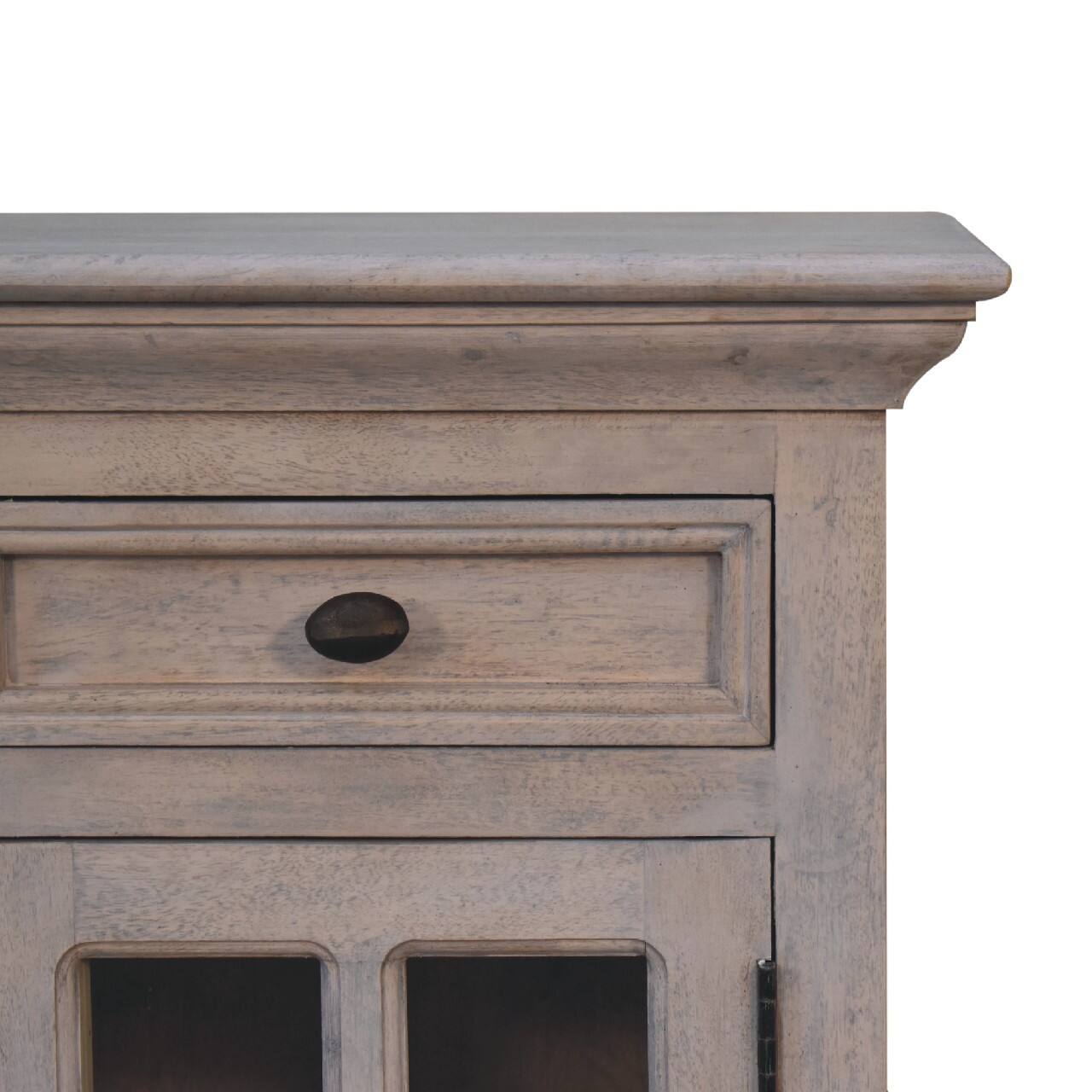 Alt View 1. Artisan Furniture - Artisan Furniture Solid Wood Glazed Stone Nightstand, 1 drawer, 1 Storage, Antique White - White.