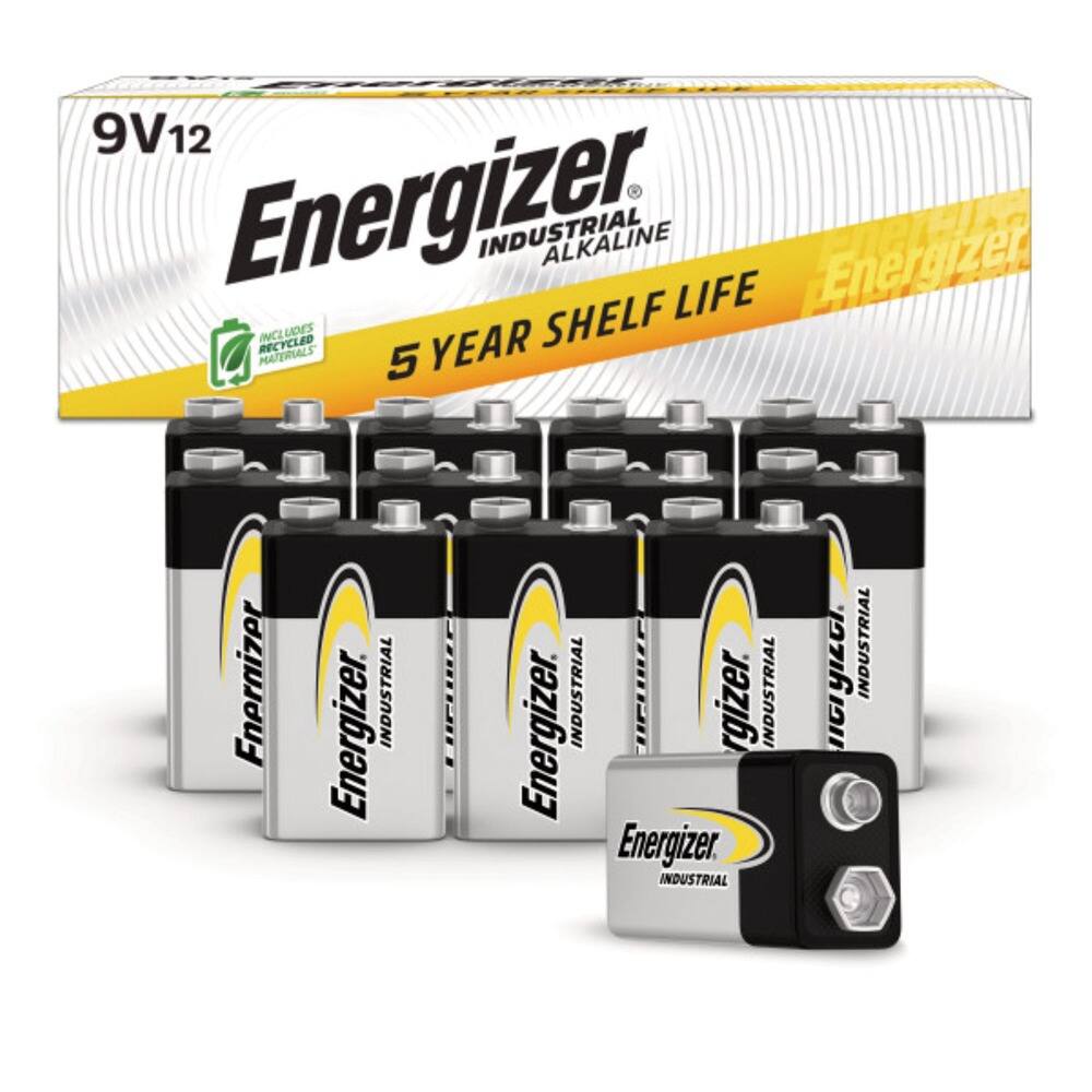 9V12  
Energizer INDUSTRIAL ALKALINE  
5 YEAR SHELF LIFE  
INCLUDES RECYCLED MATERIALS  
Energizer INDUSTRIAL  
Energizer INDUSTRIAL  
Energizer INDUSTRIAL  
Energizer INDUSTRIAL  
Energizer INDUSTRIAL
