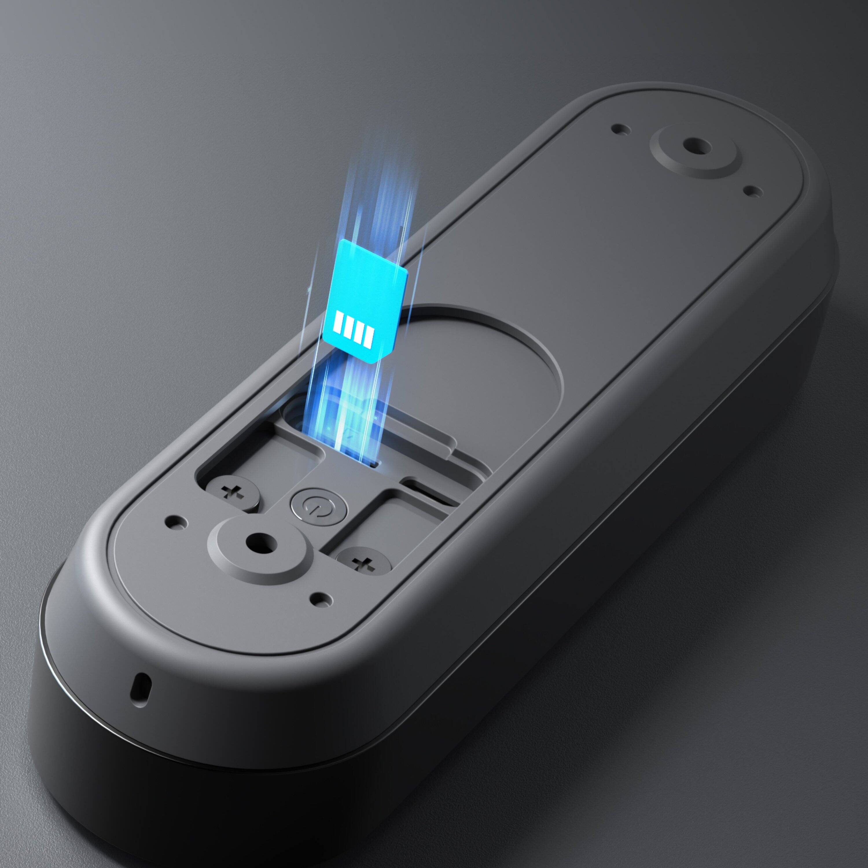 Alt View 4. Reolink - Reolink - Smart Wi-Fi Video Doorbell 2K 4MP Battery Operated Wireless with Plug-in Chime and 64GB SD Card - Black - Black.