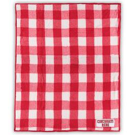 Logo Brands - Cincinnati Reds 50'' x 60'' Buffalo Check Frosty Fleece Blanket - Multicolor