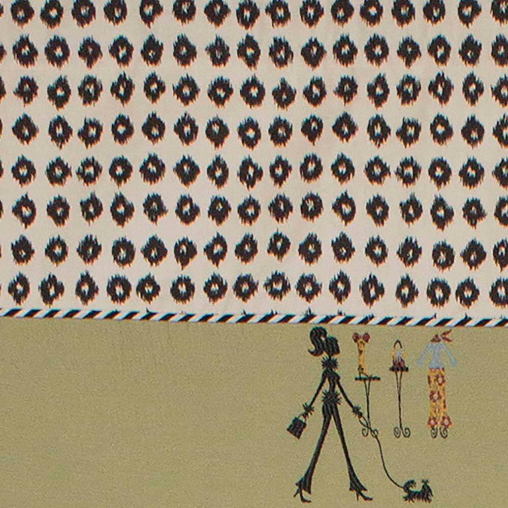 Left. RLF Home - RLF Home Shopaholic Window Treatment Banded Valance 3" Rod Pocket 50" x 16" sage - Sage.