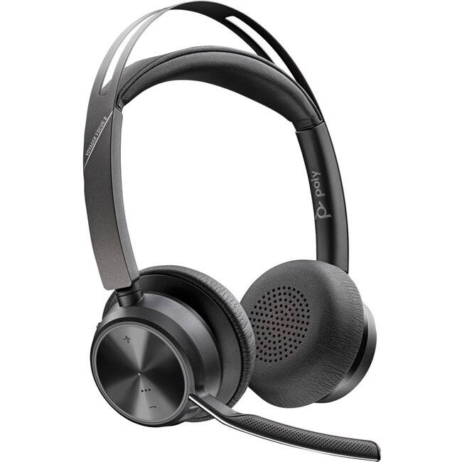 HP - Poly Voyager Focus 2 USB-C Headset - Siri, Google Assistant - Stereo - USB Type C - Wired/Wireless - Bluetooth - 298.6 f - Black