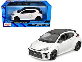 2021 Toyota GR Yaris Top "Special Edition" Series 1/24 Diecast Model Car by Maisto - White with Carbon