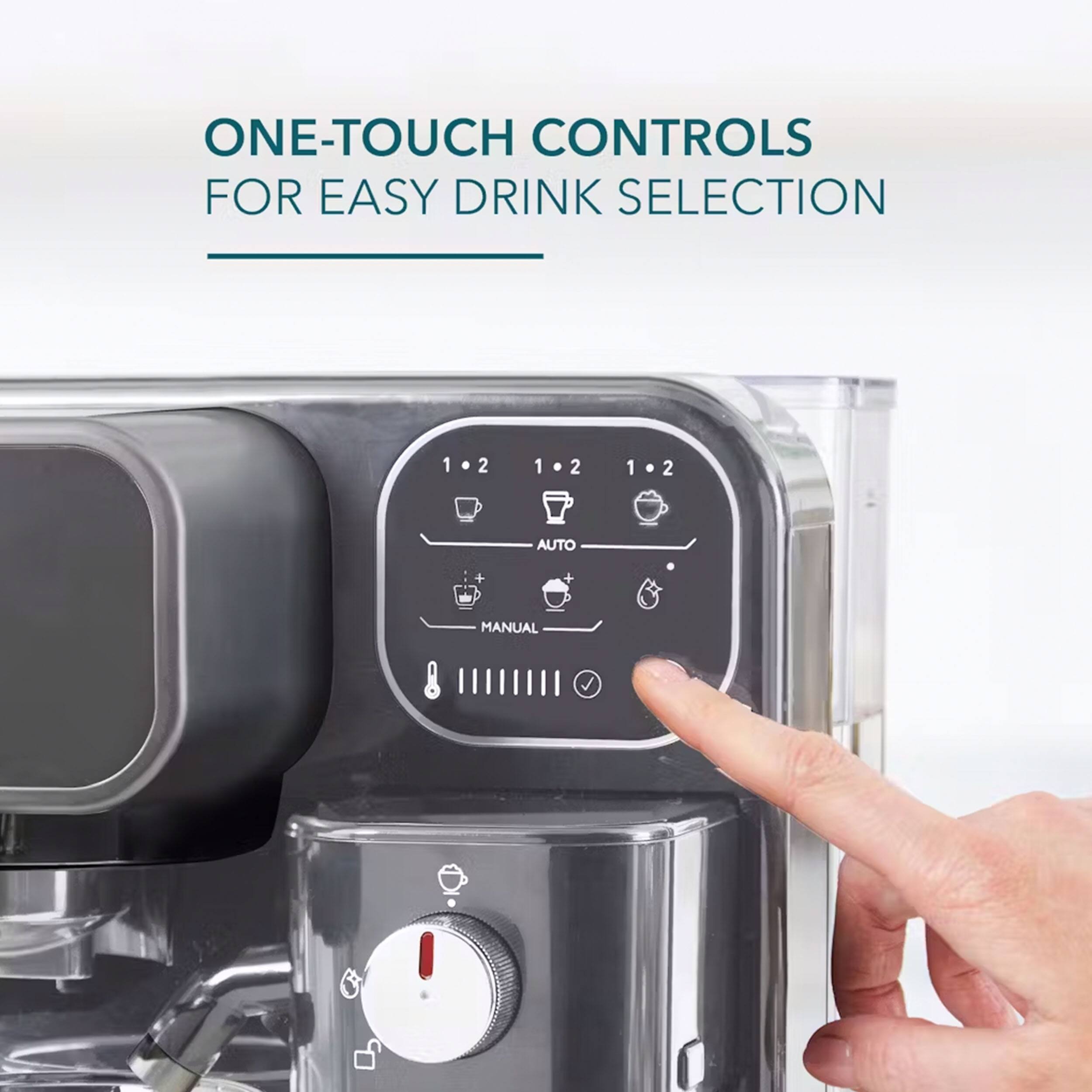 ONE-TOUCH CONTROLS FOR EASY DRINK SELECTION 1 .2 . 2 12 1 . 2 1. 2 AUTO + + MANUAL