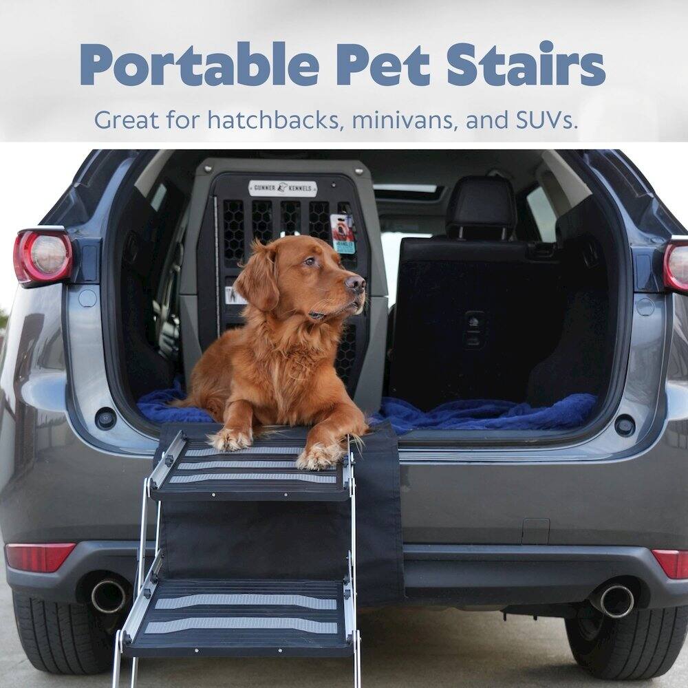 Portable Pet Stairs  
Great for hatchbacks, minivans, and SUVs.