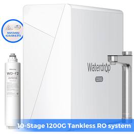 Waterdrop - X12-Basic Tankless RO Water Filter Extra F2 Filter - White