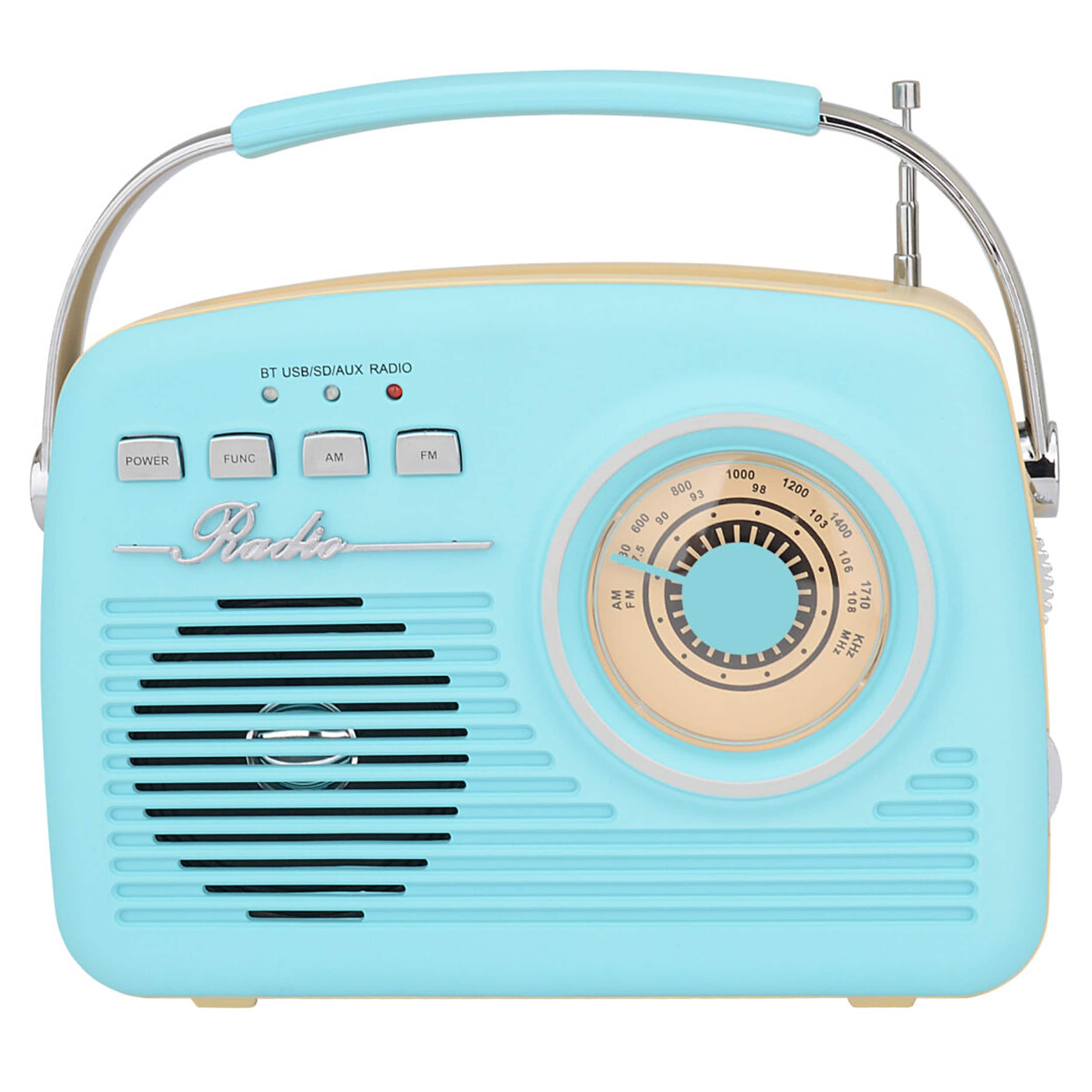 Supersonic - Super Sonic Portable Rechargeable Bluetooth Retro Speaker in Blue
