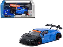 Audi R8 LMS GT3 evo II #10 "Tarmac Works 10th Anniversary" Blue Metallic and Matt Black 1/64 Diecast Car by Tarmac Works