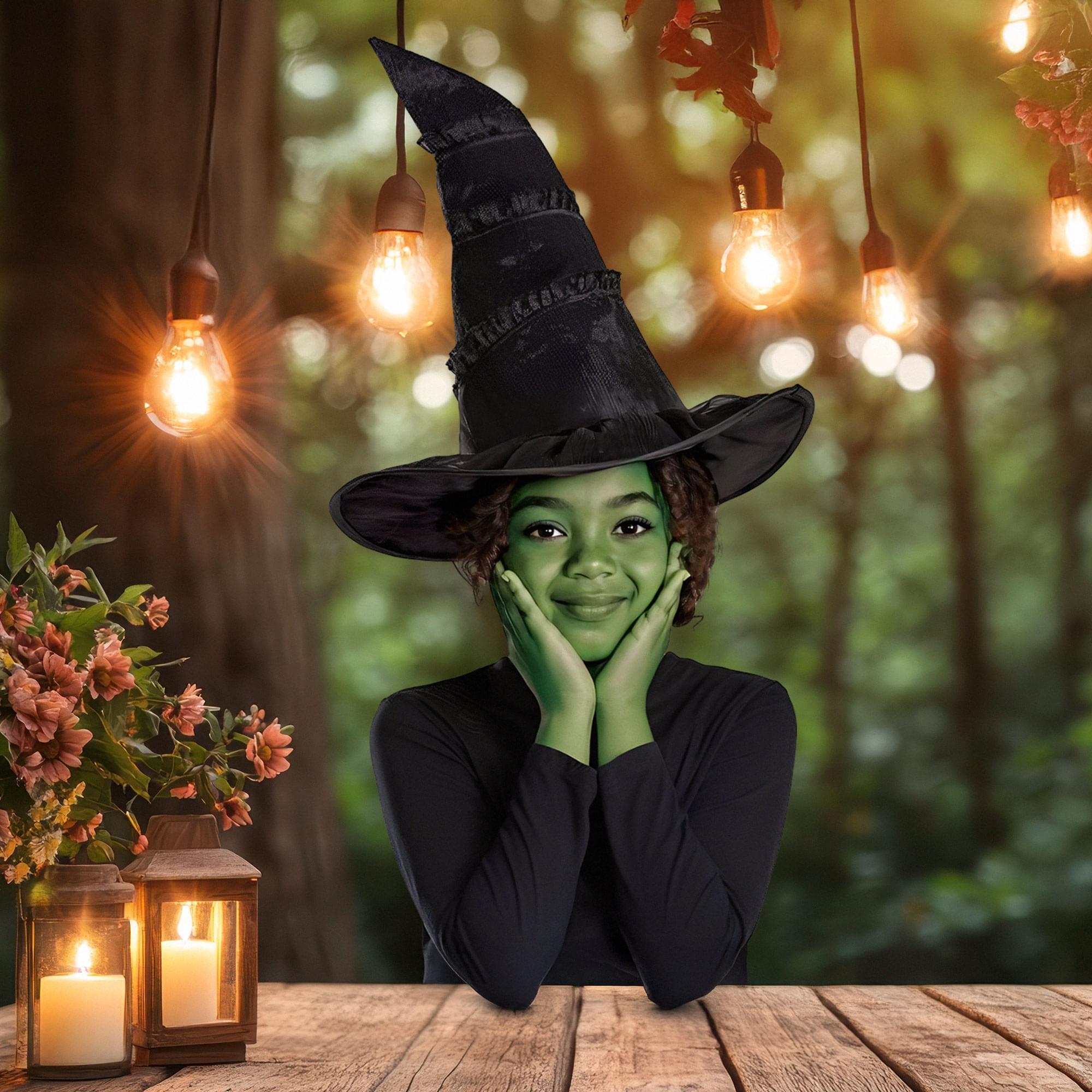 Alt View 3. Disguise - Wicked Elphaba Adult Costume Hat | One Size Fits Most - Black.