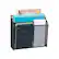 Front. Mind Reader - Vertical File Storage, Desktop Organizer, Wall Mount, Office, Metal Mesh, 12.5"L x 3.75"W x 11.5"H - Black.