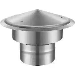 VEVOR - Chimney Cap, 6 inch, 304 Stainless Steel Round Roof Rain Cap, 11.81-inch Increased Caps, All Weather & Reinforced Screws - Silver